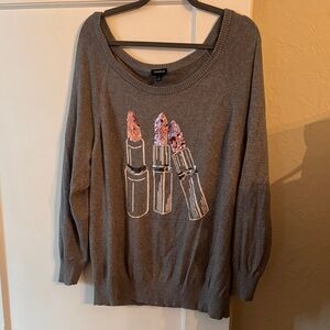 Torrid Lipstick Bling Sweater